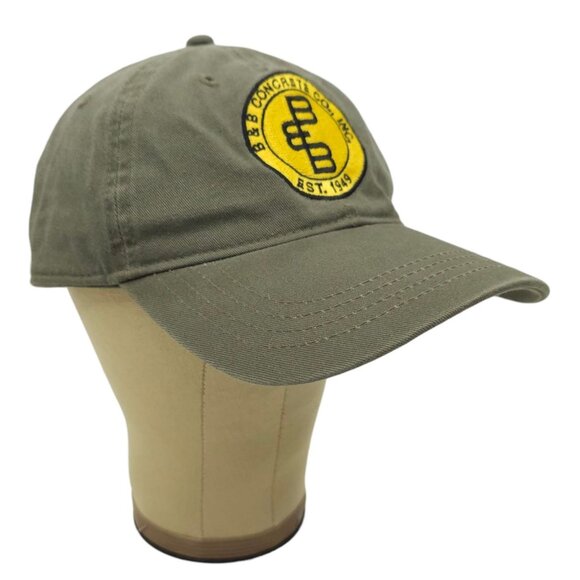 B & B Concrete Strapback Cap Hat Trucker Baseball Embroidered Patch Gray - Picture 3 of 13